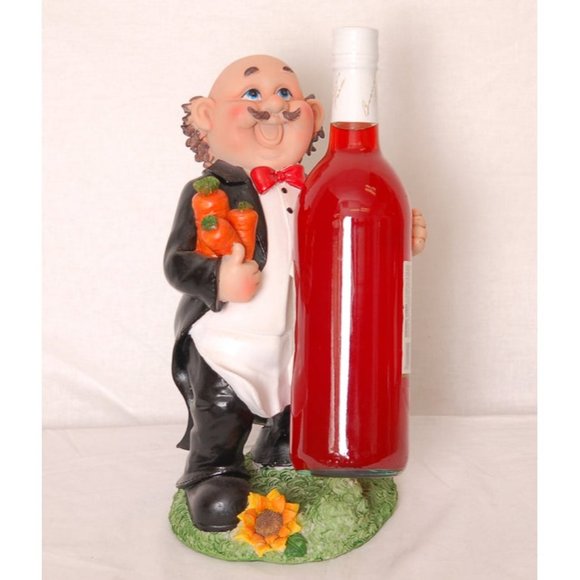 Wine Bheii Waiter With Flower Sculpted Wine Bottle Holder - Picture 3 of 3